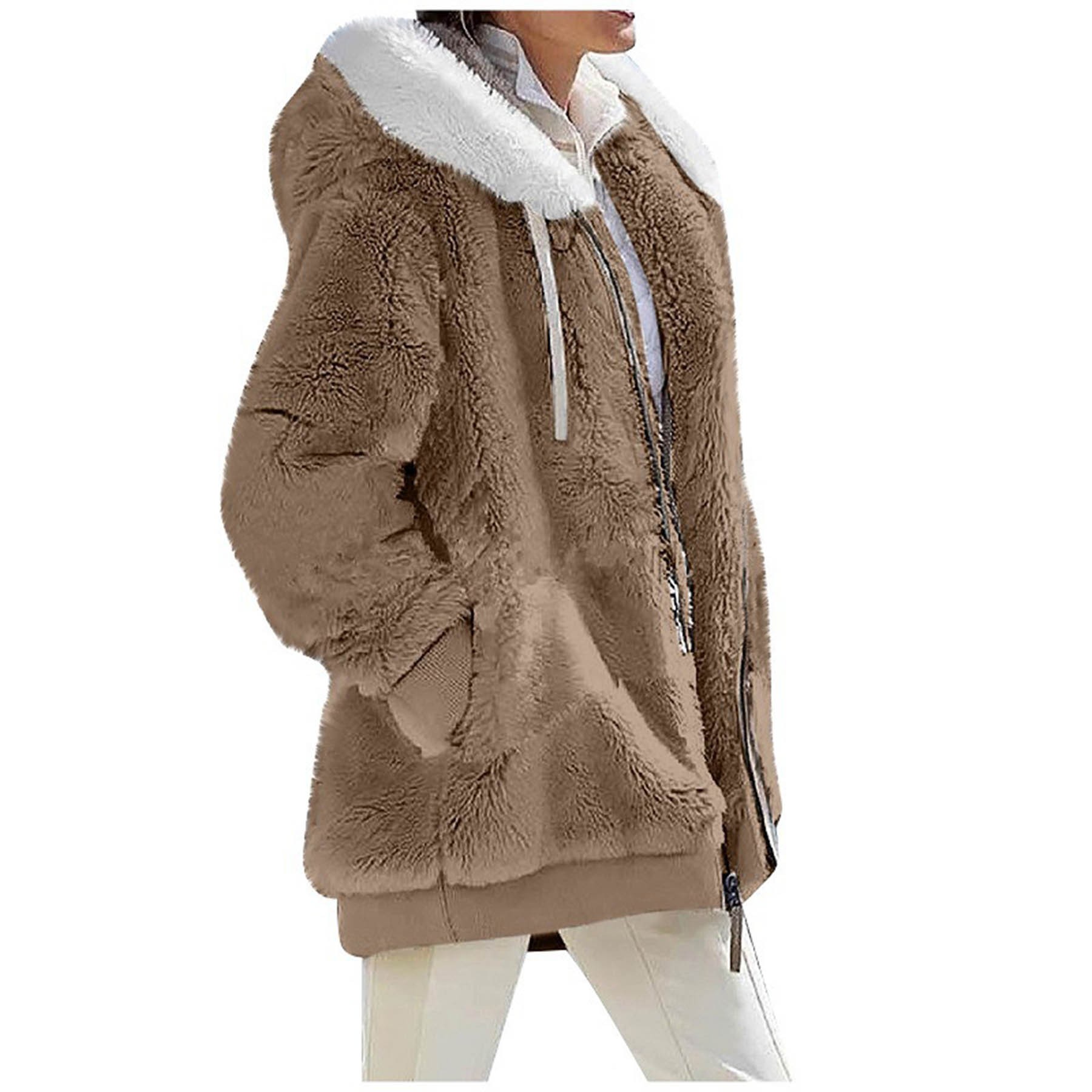 Womens Fuzzy Fleece Jacket 5