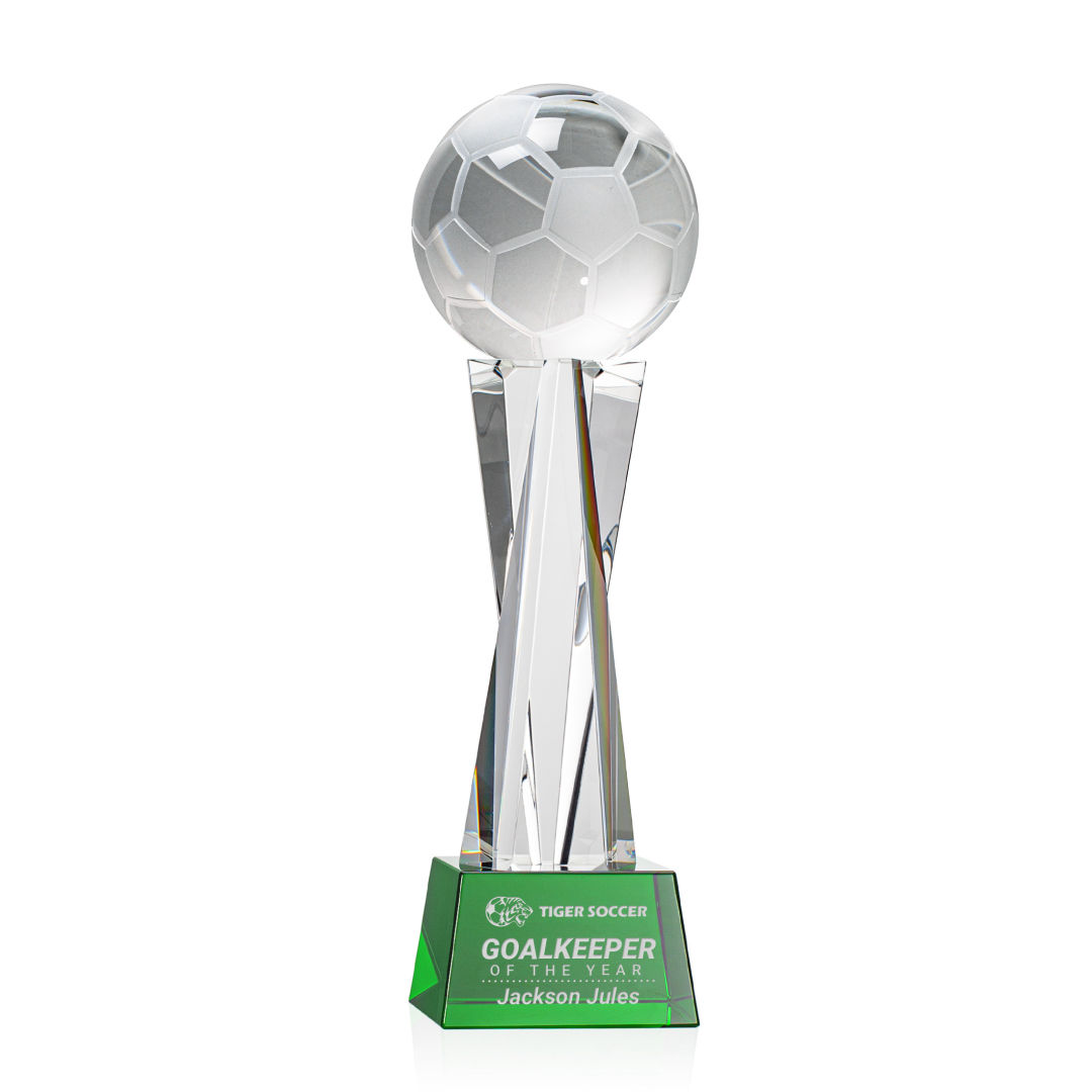 Soccer Ball Award on Grafton Base - Green 6