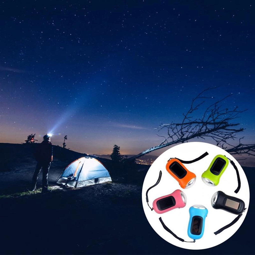 Solar & Hand Crank Rechargeable Flashlight 3