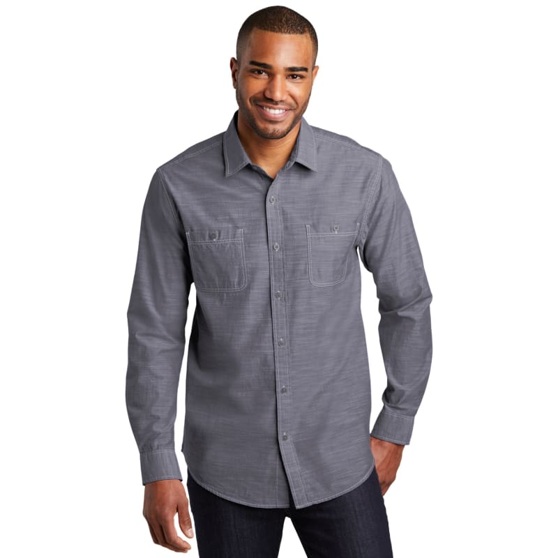 Port Authority Slub Chambray Shirt. 3