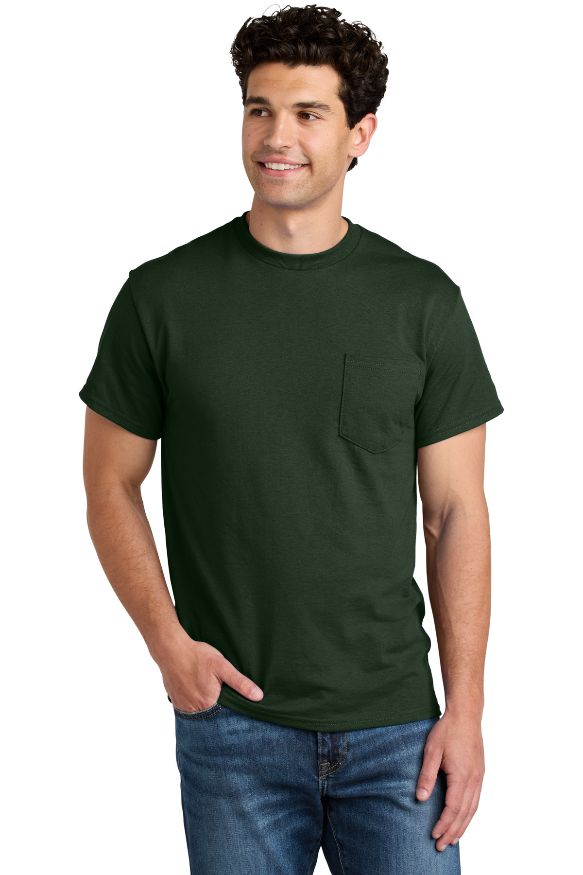 Gildan - DryBlend 50 Cotton/50 Poly Pocket T-Shirt. 8300 107