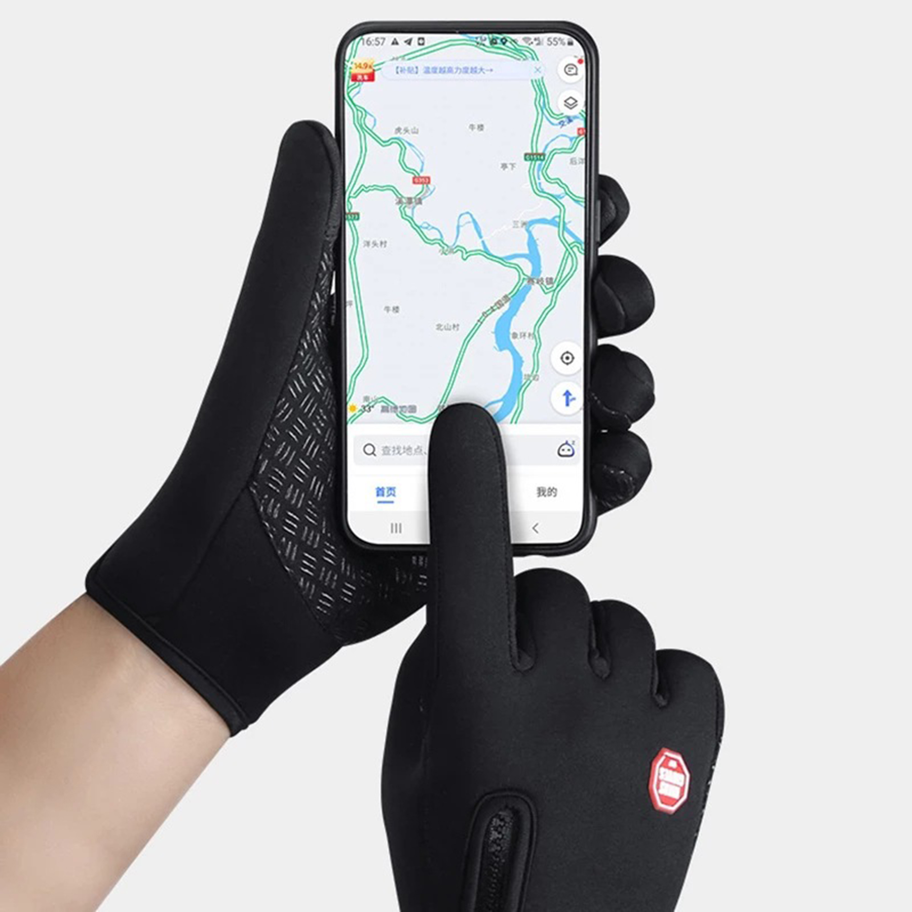 Winter Warm Gloves With Zipper 2