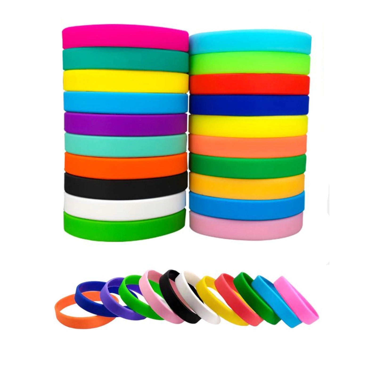 Colorful Custom Printed Silicone Wristbands 2