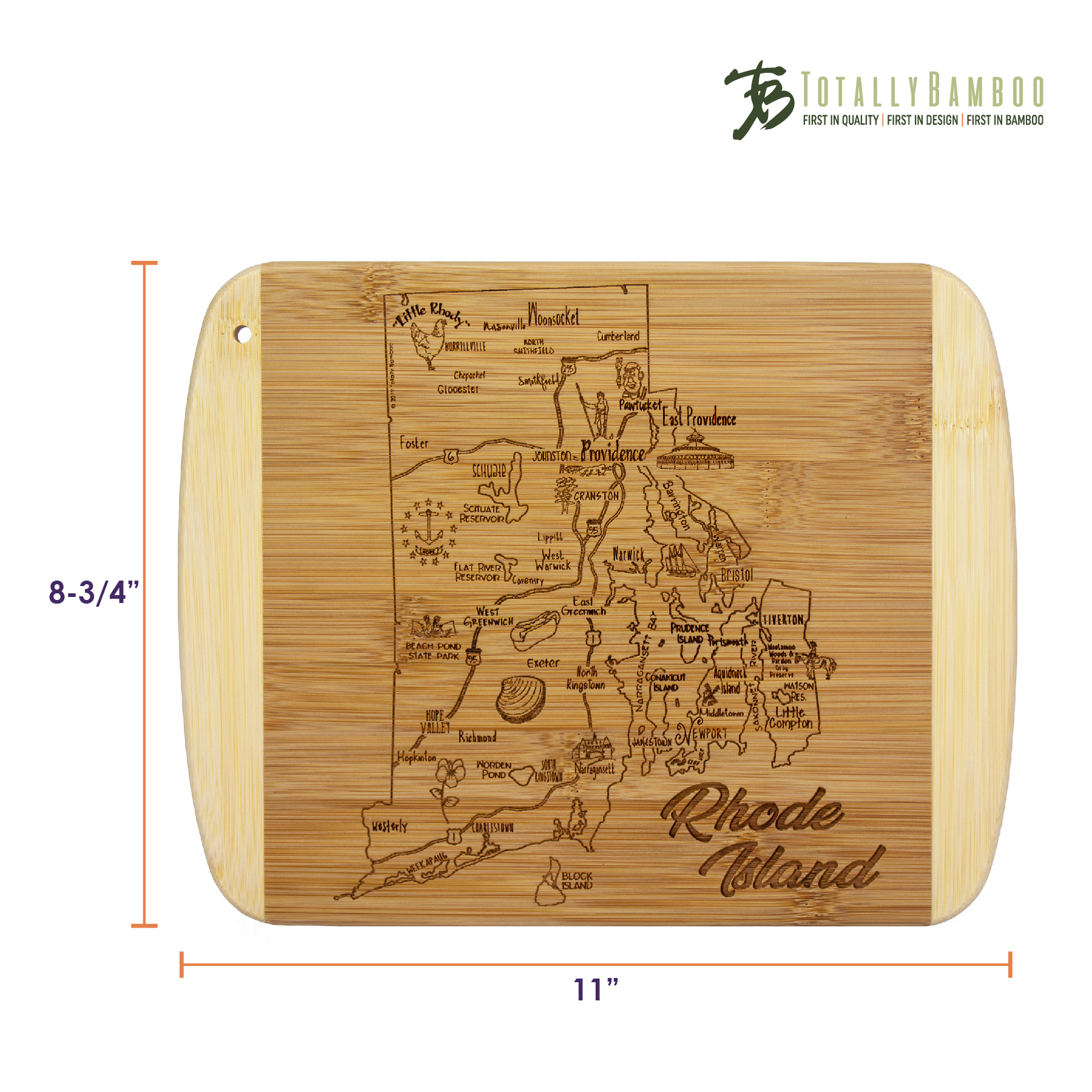 A Slice of Life Rhode Island Serving & Cutting Board 6