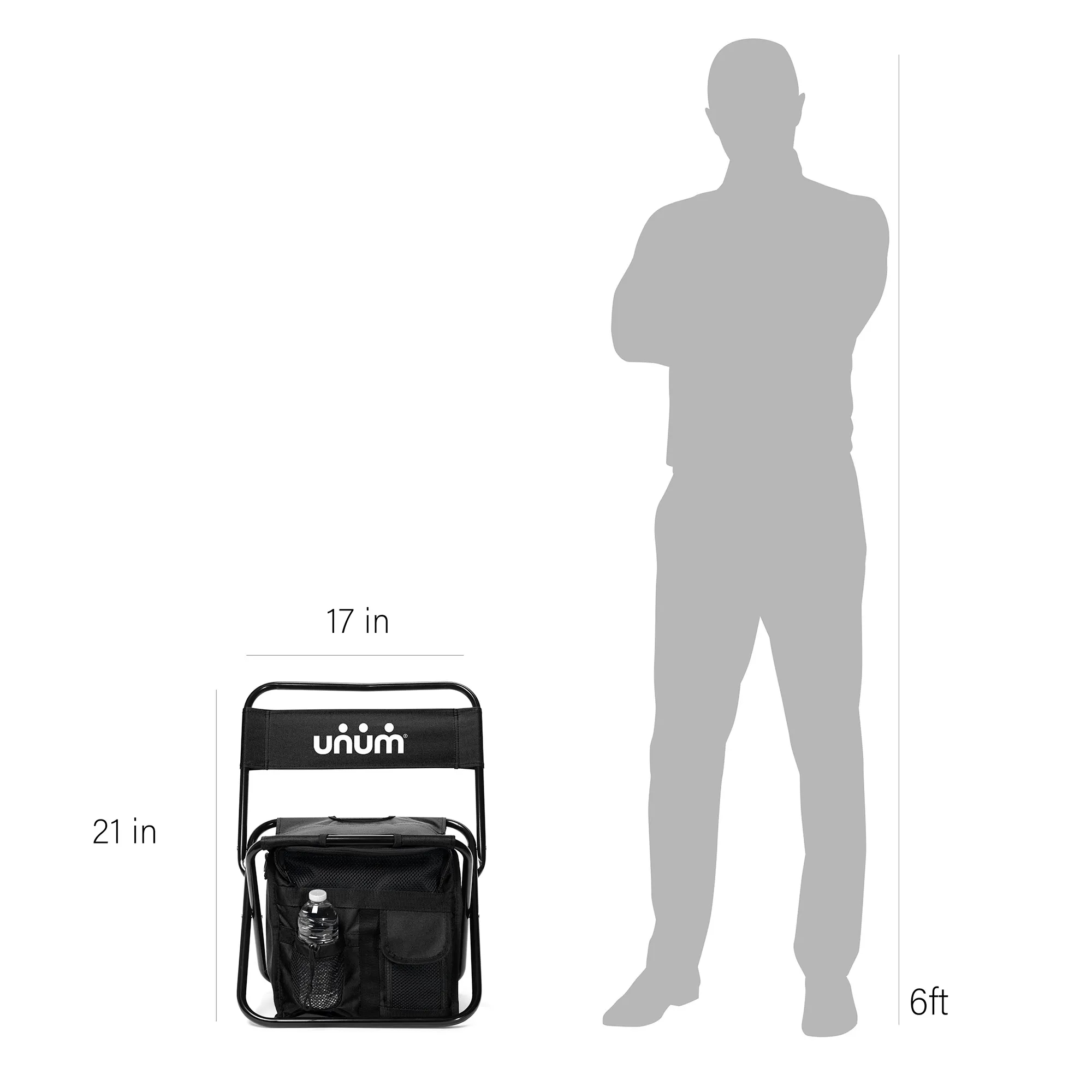 Folding Chair with 24 Can Cooler Bag & Pockets 4