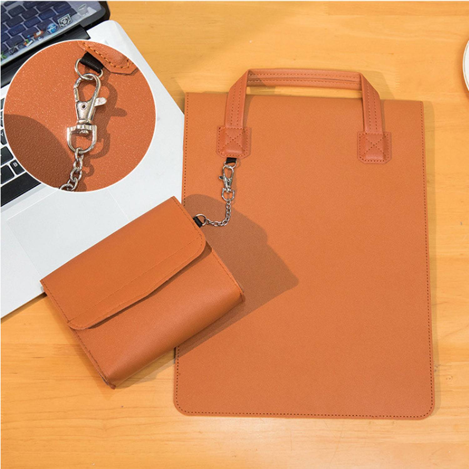 PU Leather 15/16 Inch Vertical Laptop Bag 9