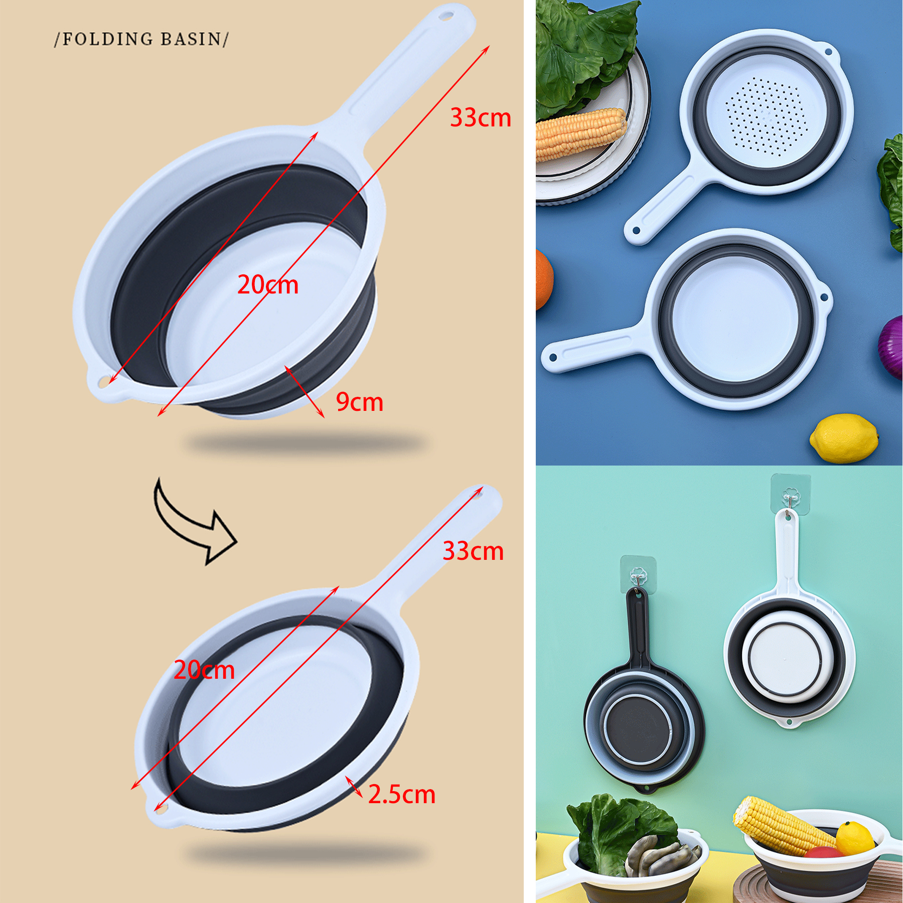Camping Travel Portable Folding Water Scoop 2