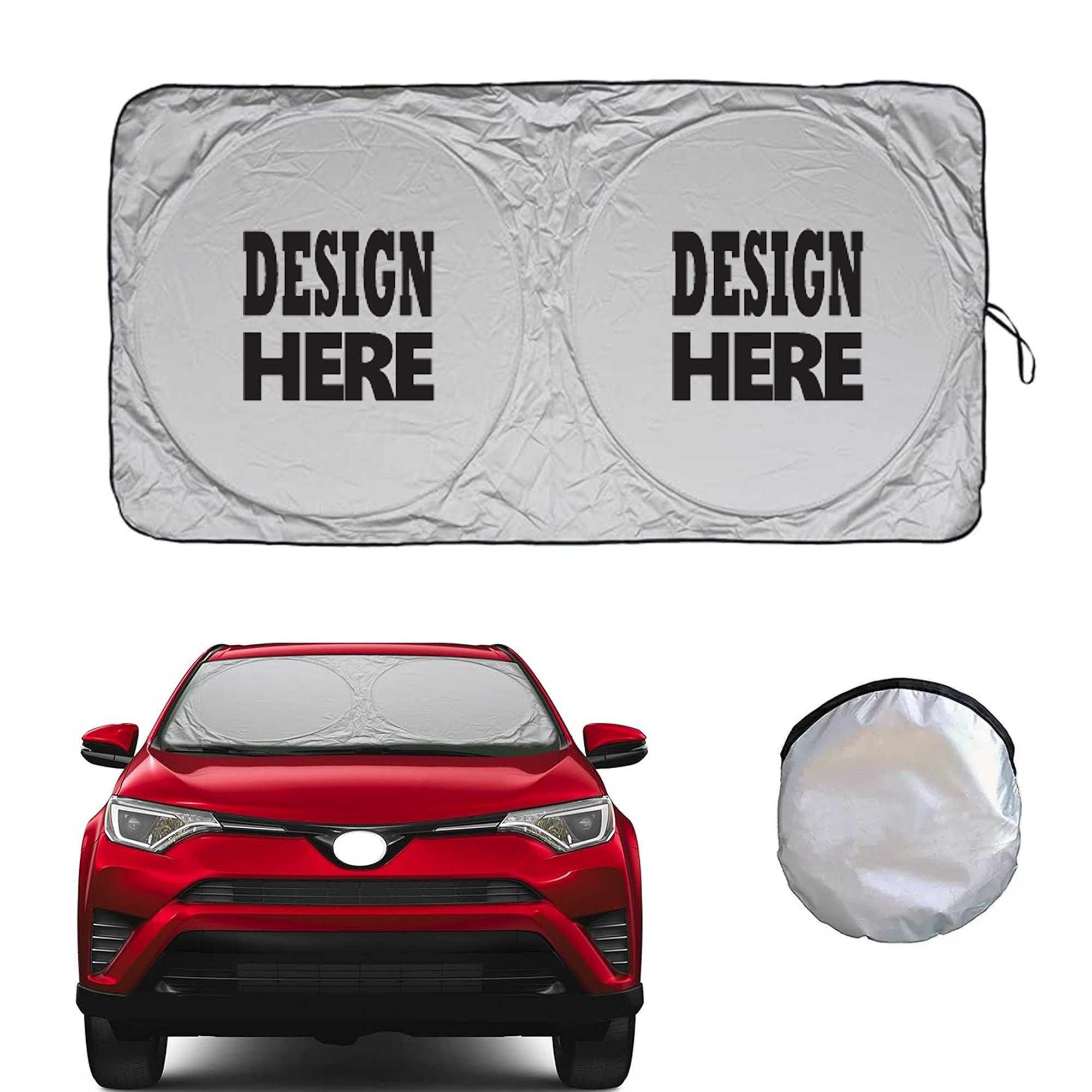 Silver-Coated Windshield Sunshade 1