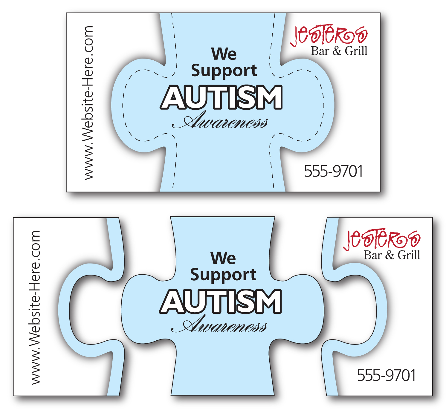 Awareness Magnet - 3-Piece Puzzle Shape (3.5x2) - 25 Mil. 4