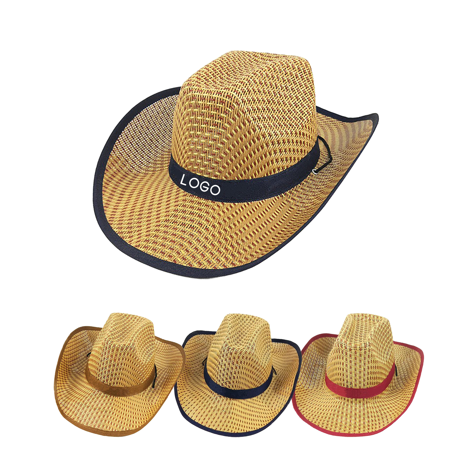 Western Style Cowboy Straw Hat 3