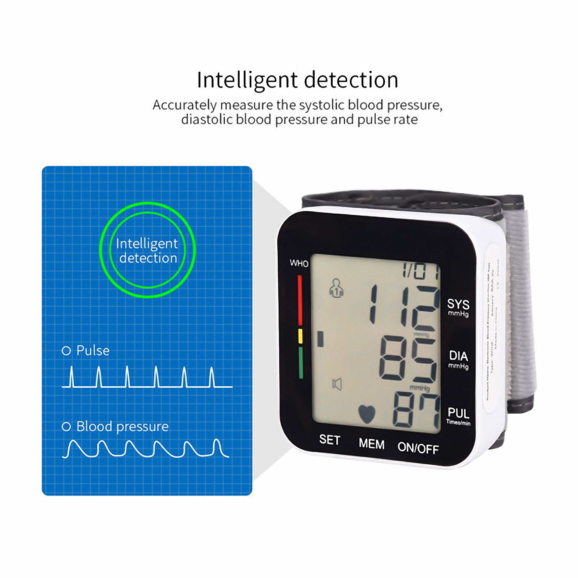 Digital Blood Pressure Monitor Wrist Cuff 5