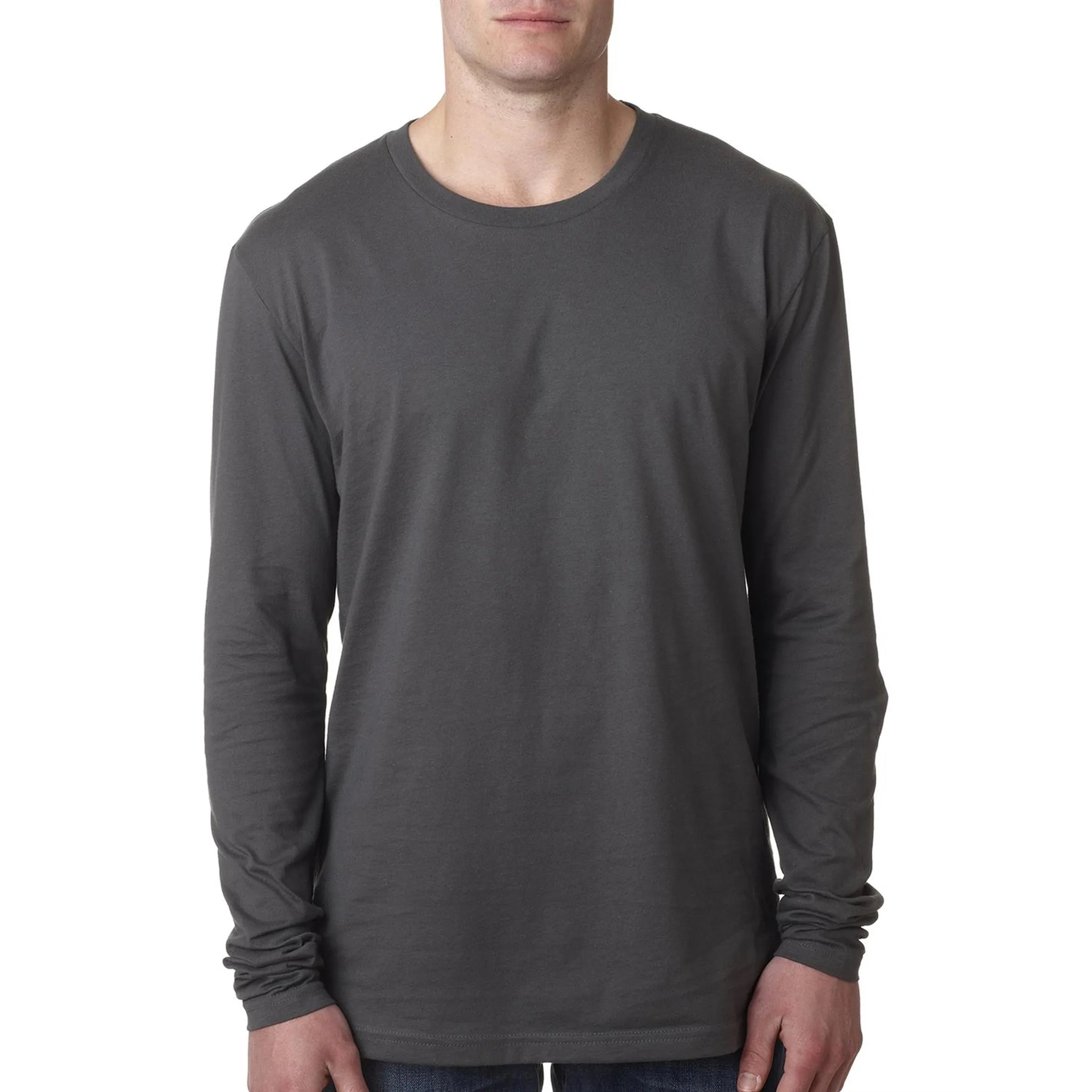 Next Level Men's Cotton Long-Sleeve Crew 12
