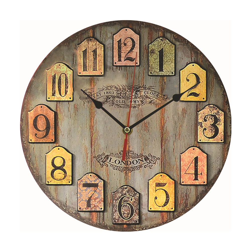 12 Inch Vintage Wooden Round Wall Clock 4