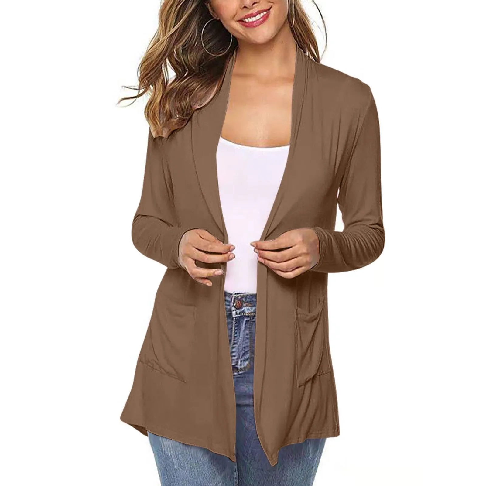 Open Front cardigan With Pockets 5