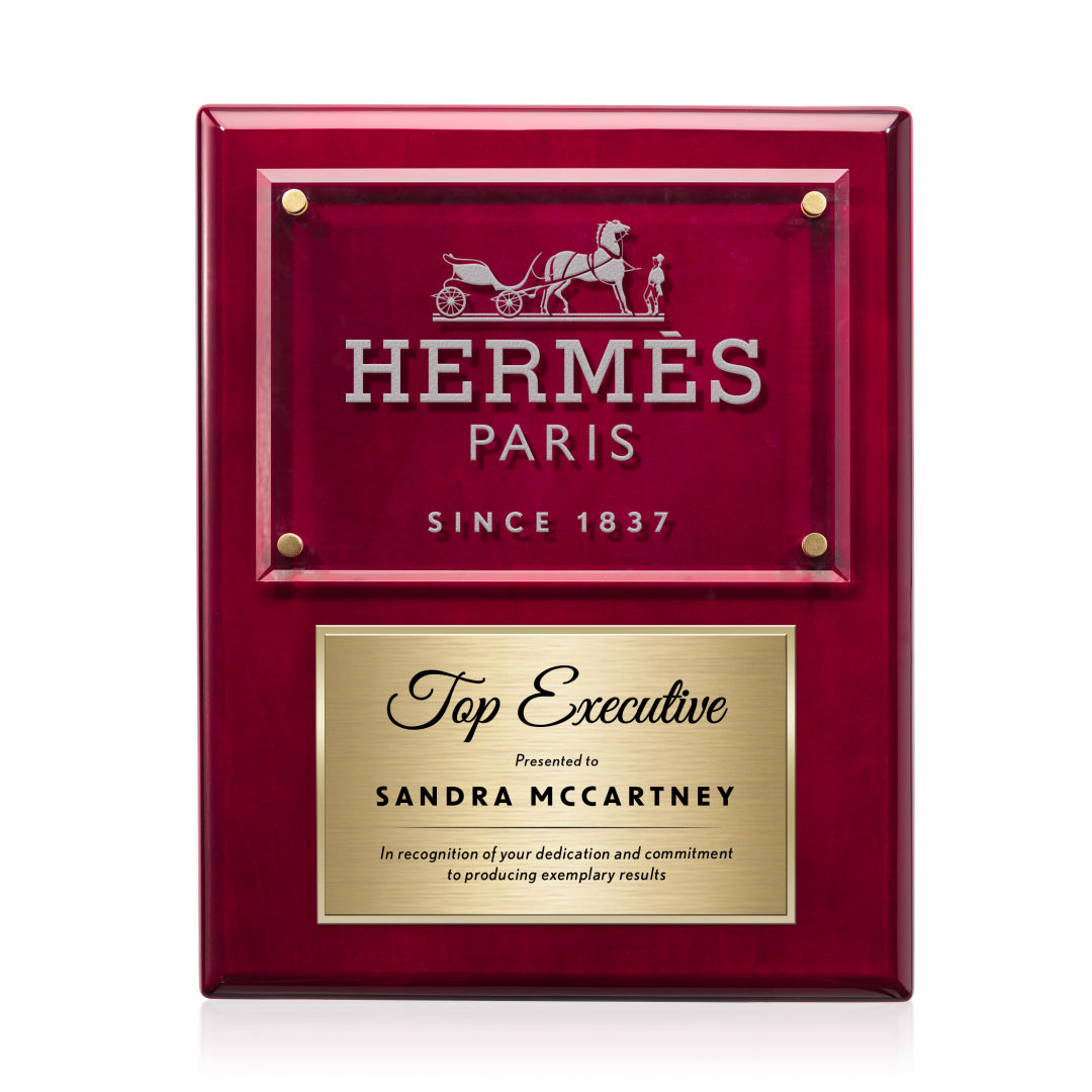 Gossamer Plaque - Rosewood/Gold 2