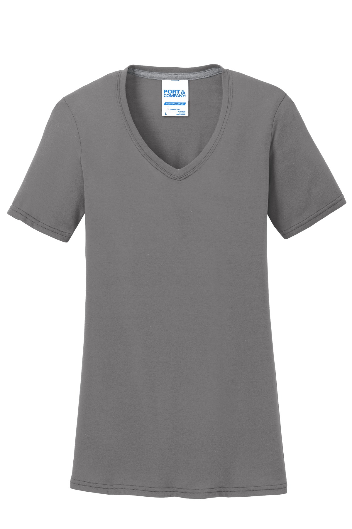 Port & Co Women's Performance Blend V-Neck Tee. LPC381V 50