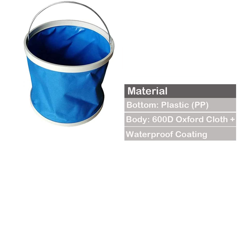 600D Oxford Portable Folding Water Bucket Cleaning Pail 3