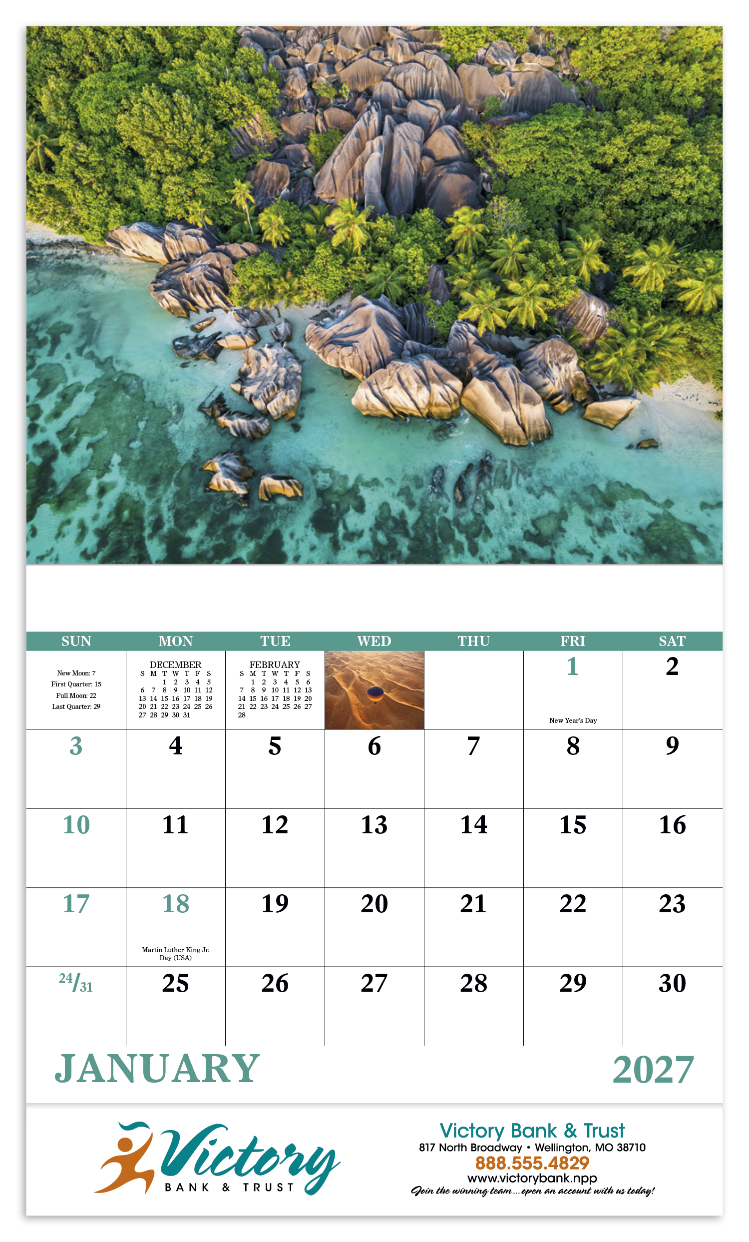 Good Value™ View from Above - Stapled Calendar 22