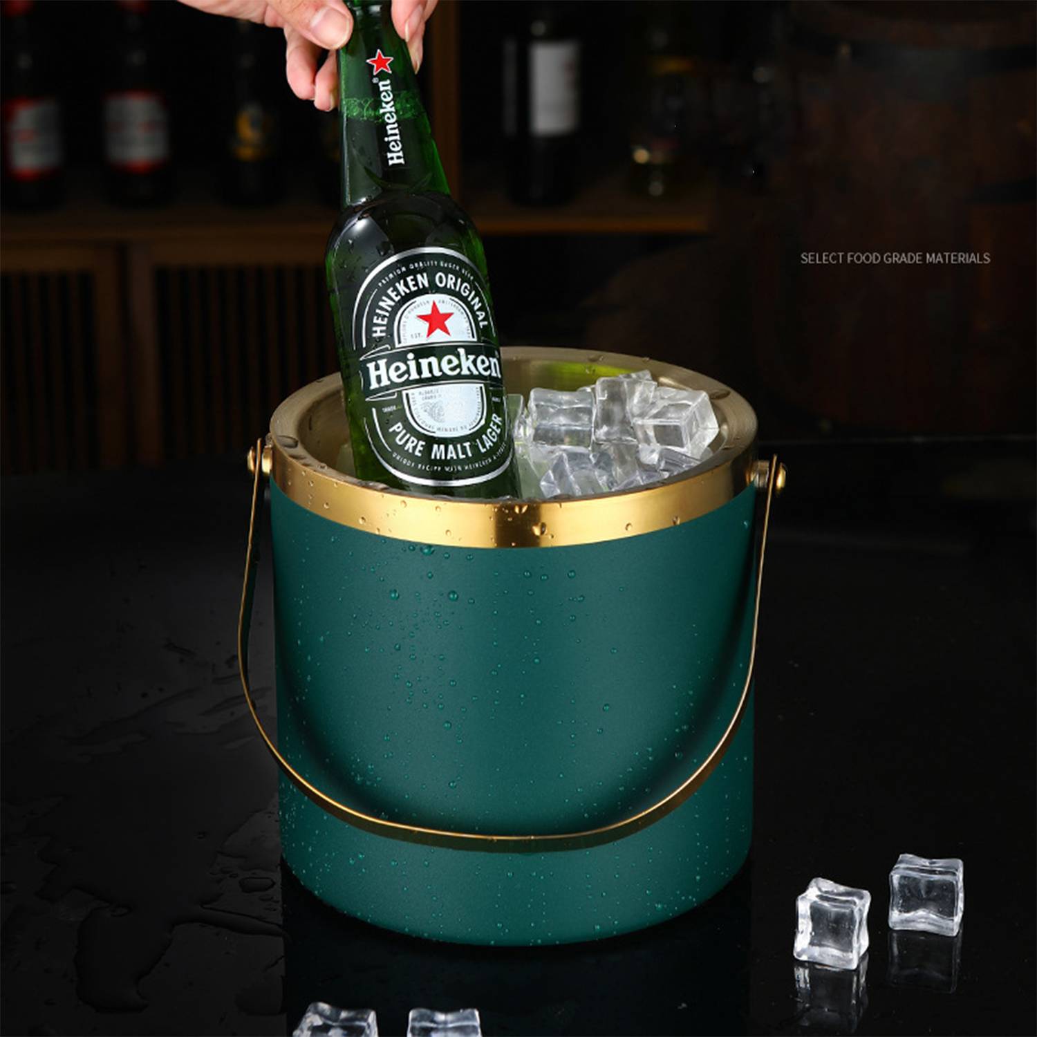 Stainless Steel Ice Bucket w/ Lid 3