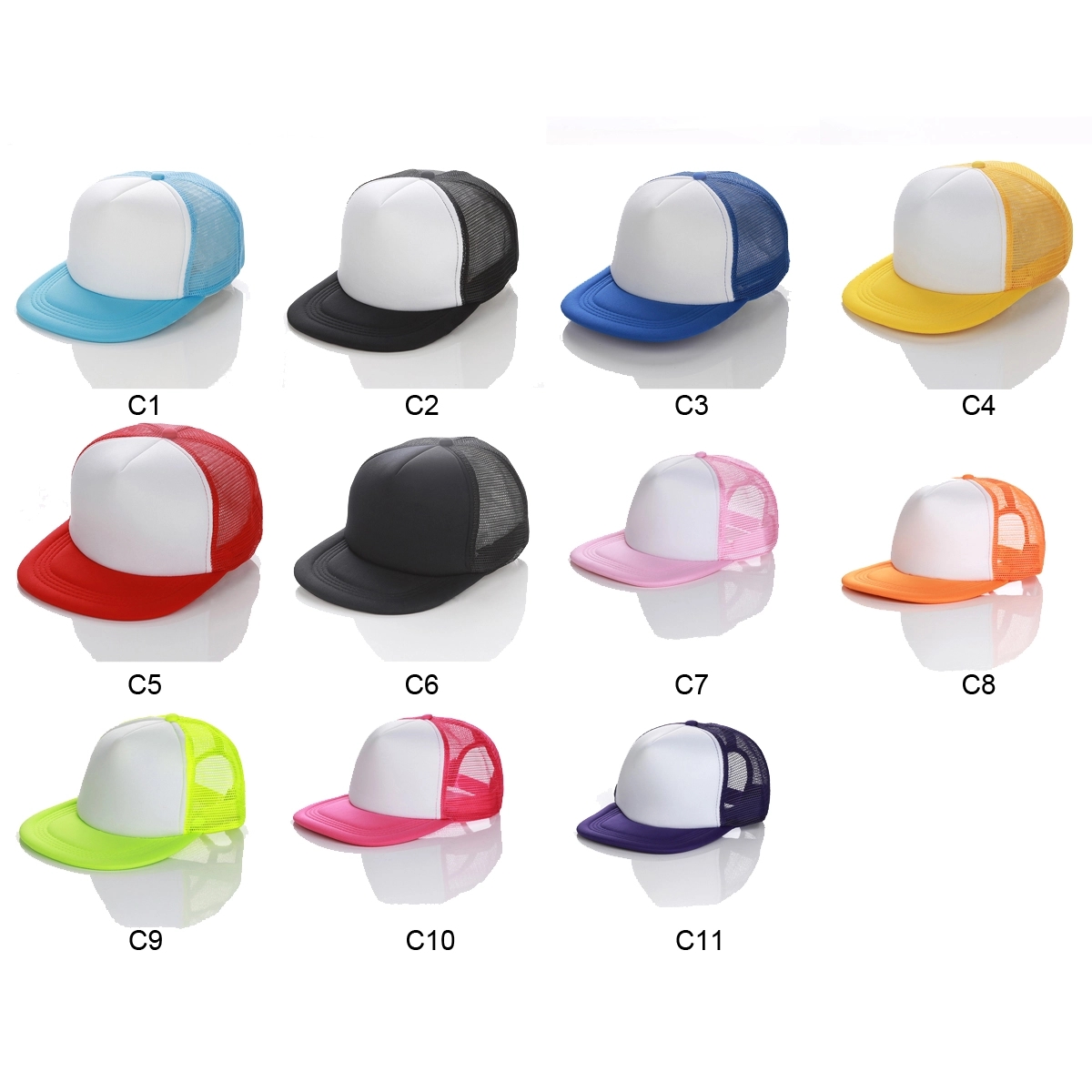 Flat Brim Trucker Hat 3
