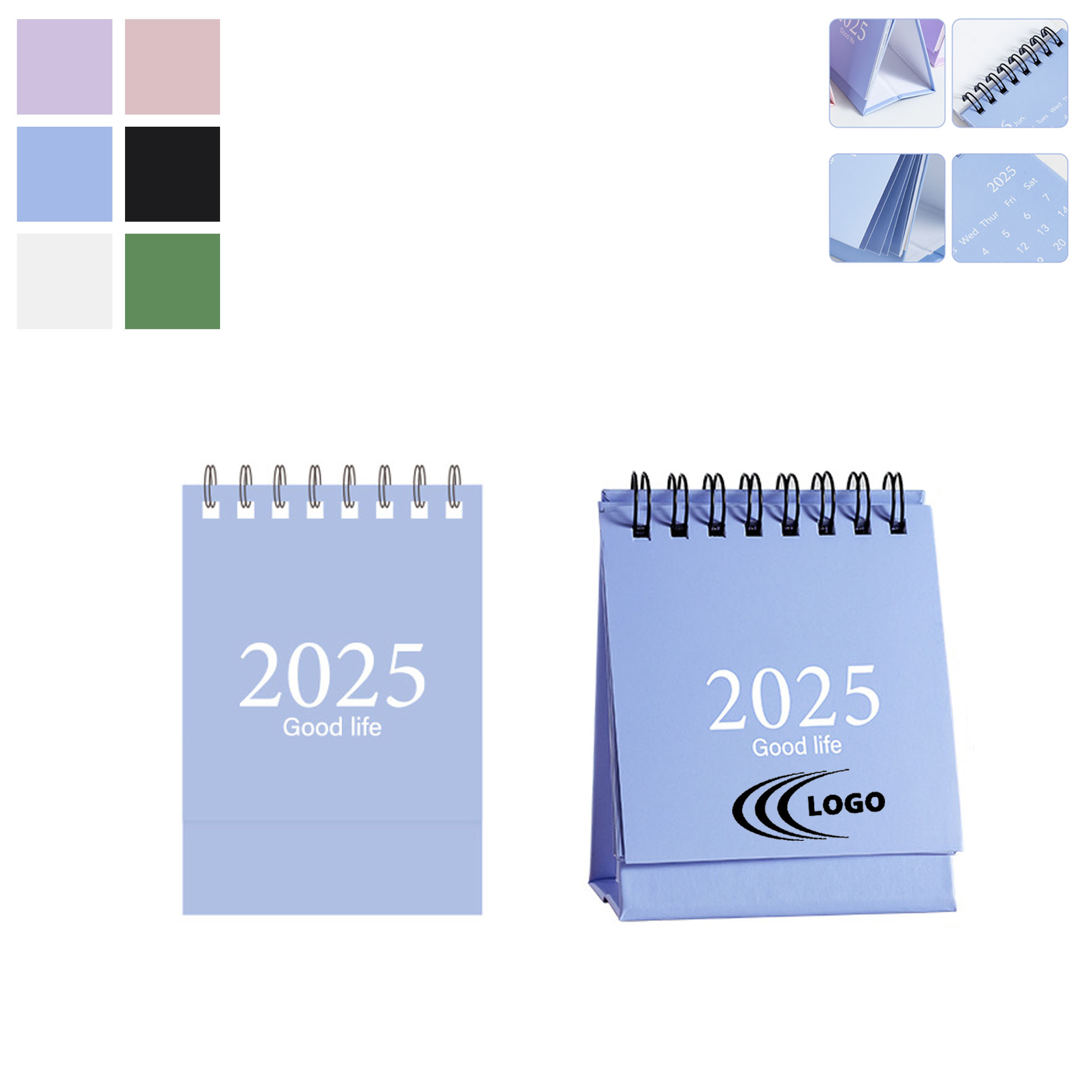 MOQ 100pcs Mini 2025 Desk Calendar With Logo 4