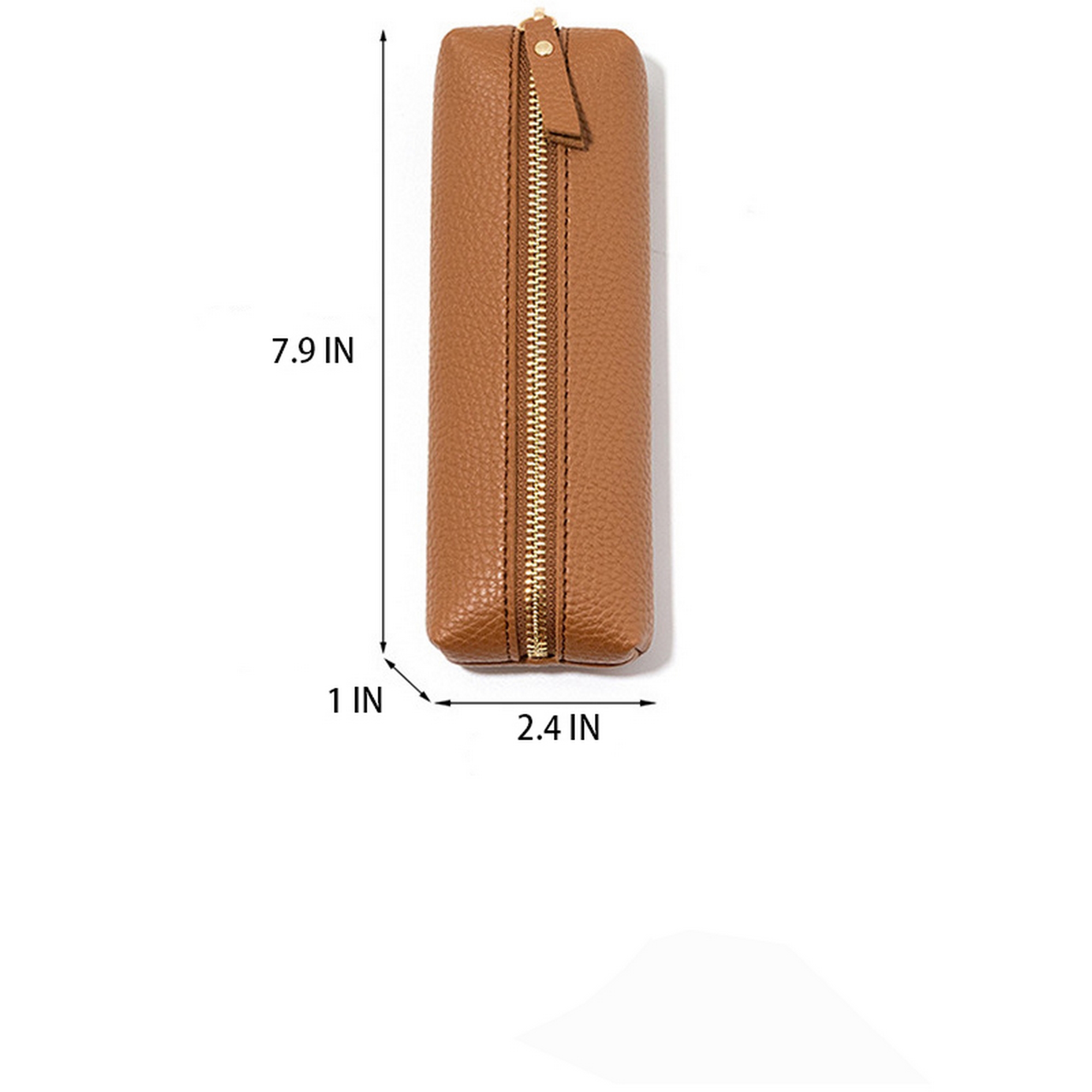 Pu Leather Zippered Pencil Case 5