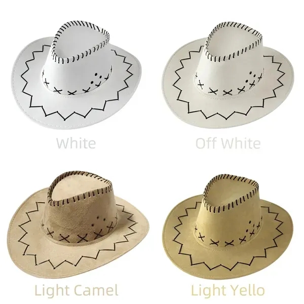 Western Style Cowboy Hat with Unisex Wide Brim Protection 5