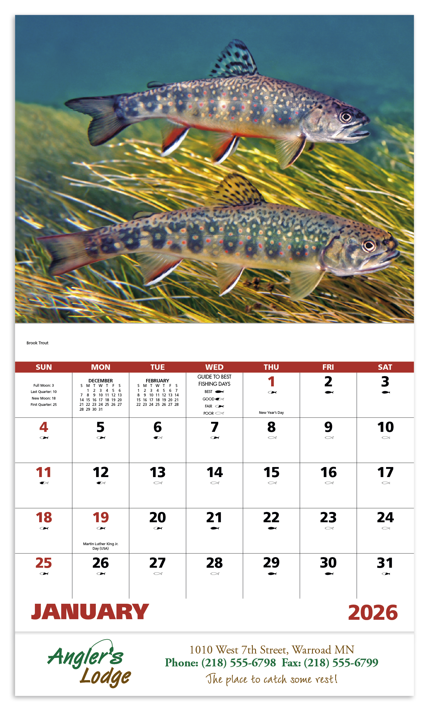 Good Value™ Fishing - Stapled Calendar 30