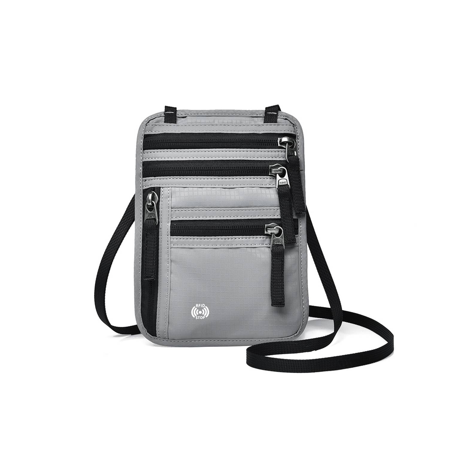 RFID Blocking Neck Wallet Travel Pouch 6