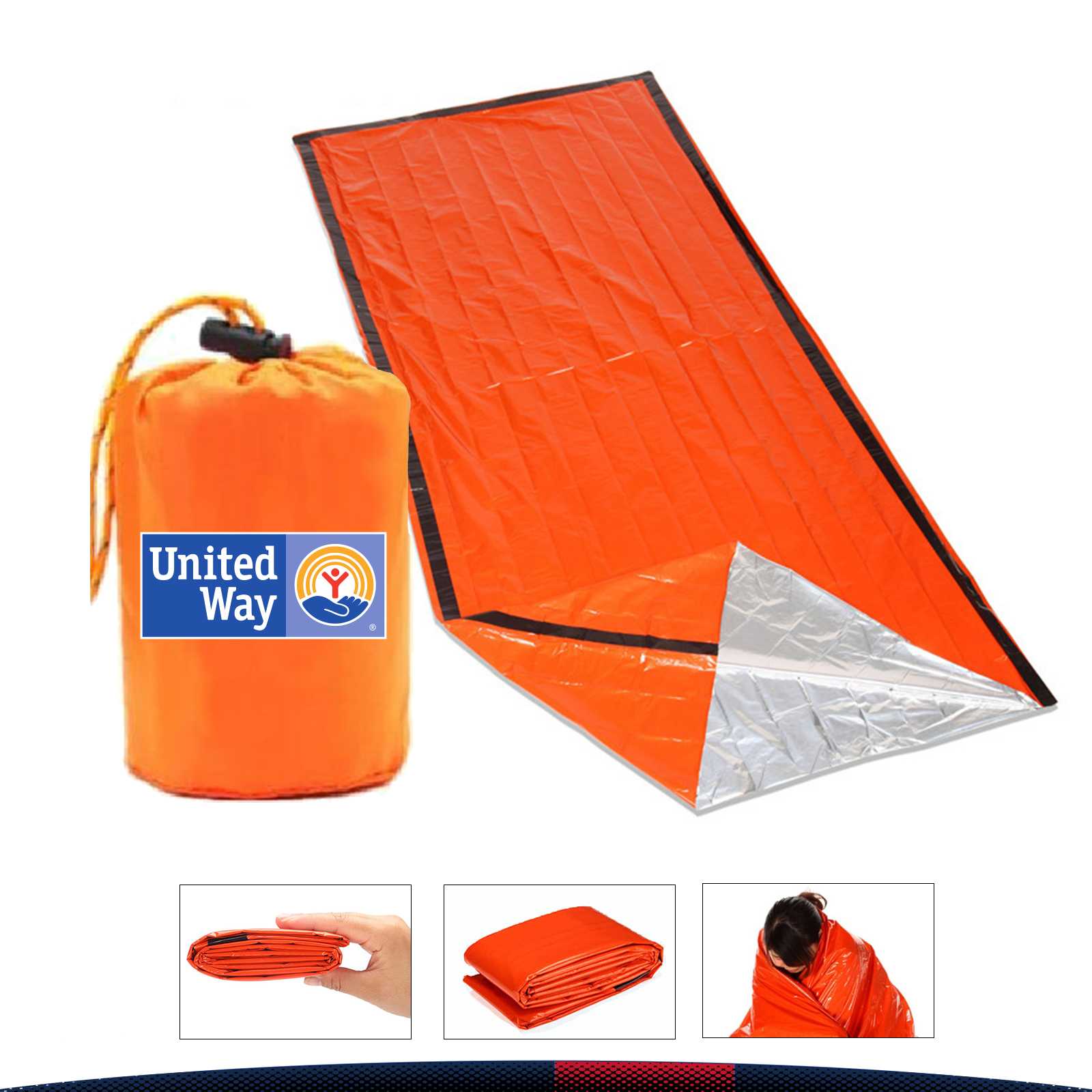 Orange Emergency Sleeping Bag 1