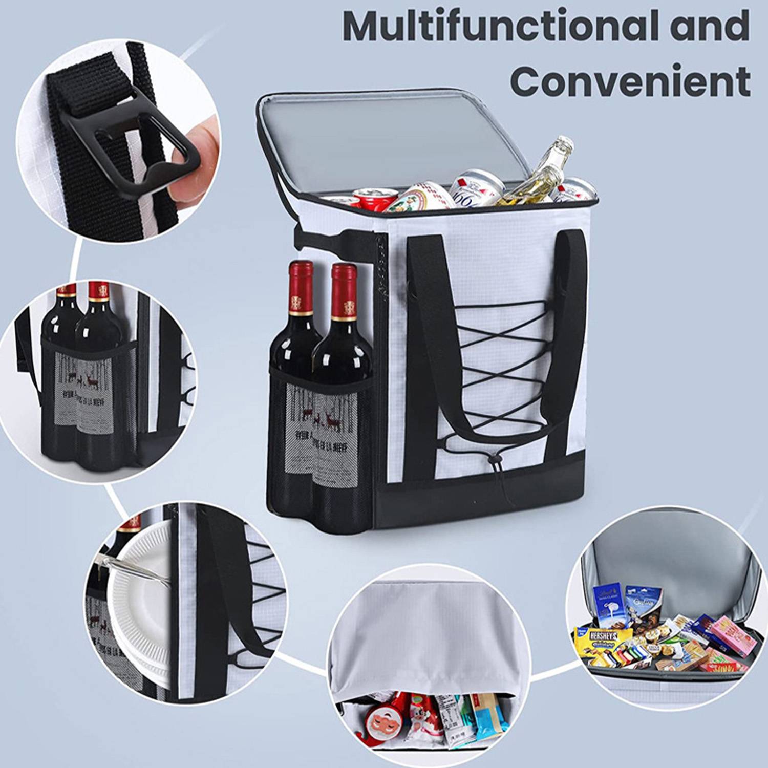 20L Waterproof Insulated Cooler Backpack for Camping Picnic 6