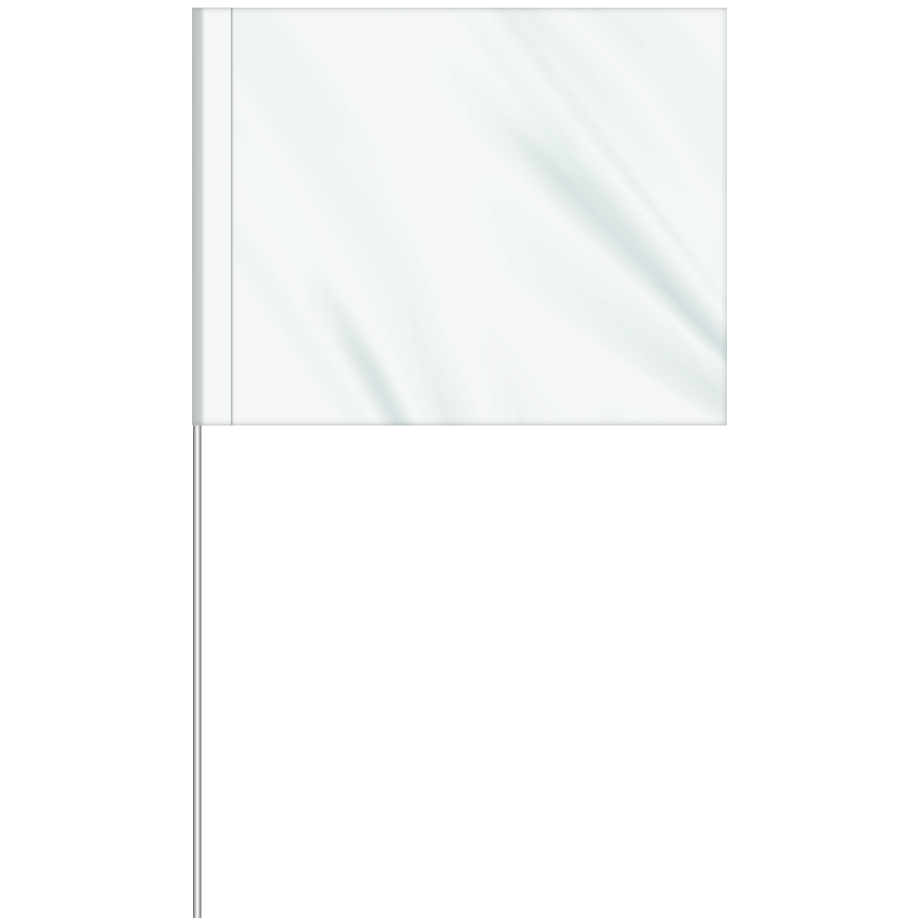 1-Color 4" x 5" Custom Vinyl Marking Flag w/ 18" Fiberglass Staff 26