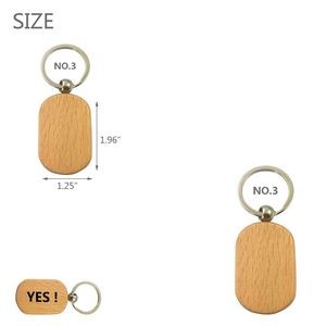 Customizable Wooden Multi Shapes Keychain 17