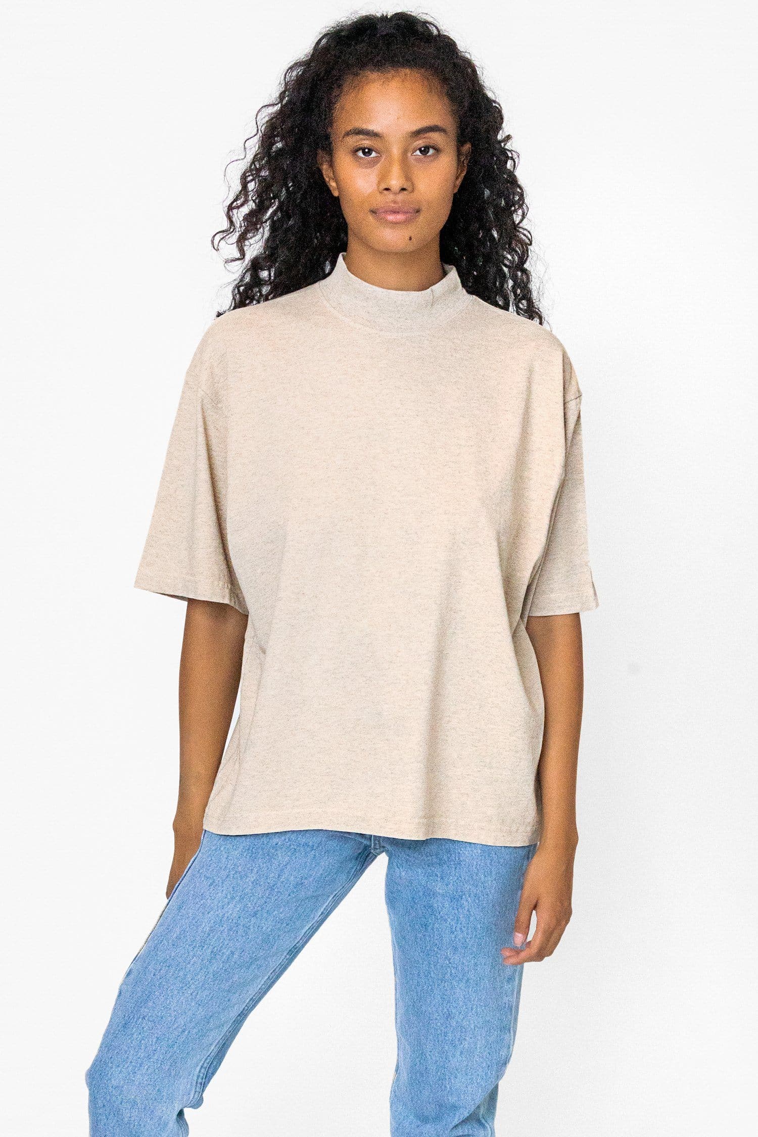 6.5 OZ S/S OVERSIZED GARMENT DYE MOCKNECK T-SHIRT 48