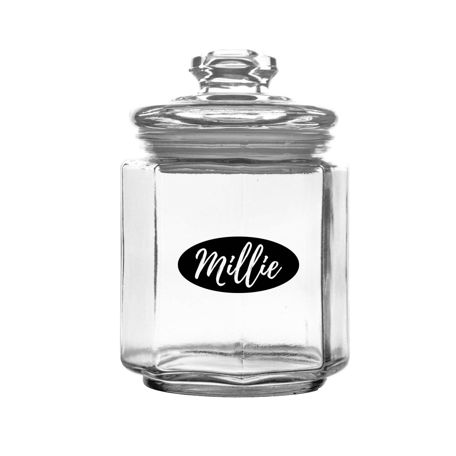 12oz Clear Glass Premium Quality Apothecary Jars/Bathroom