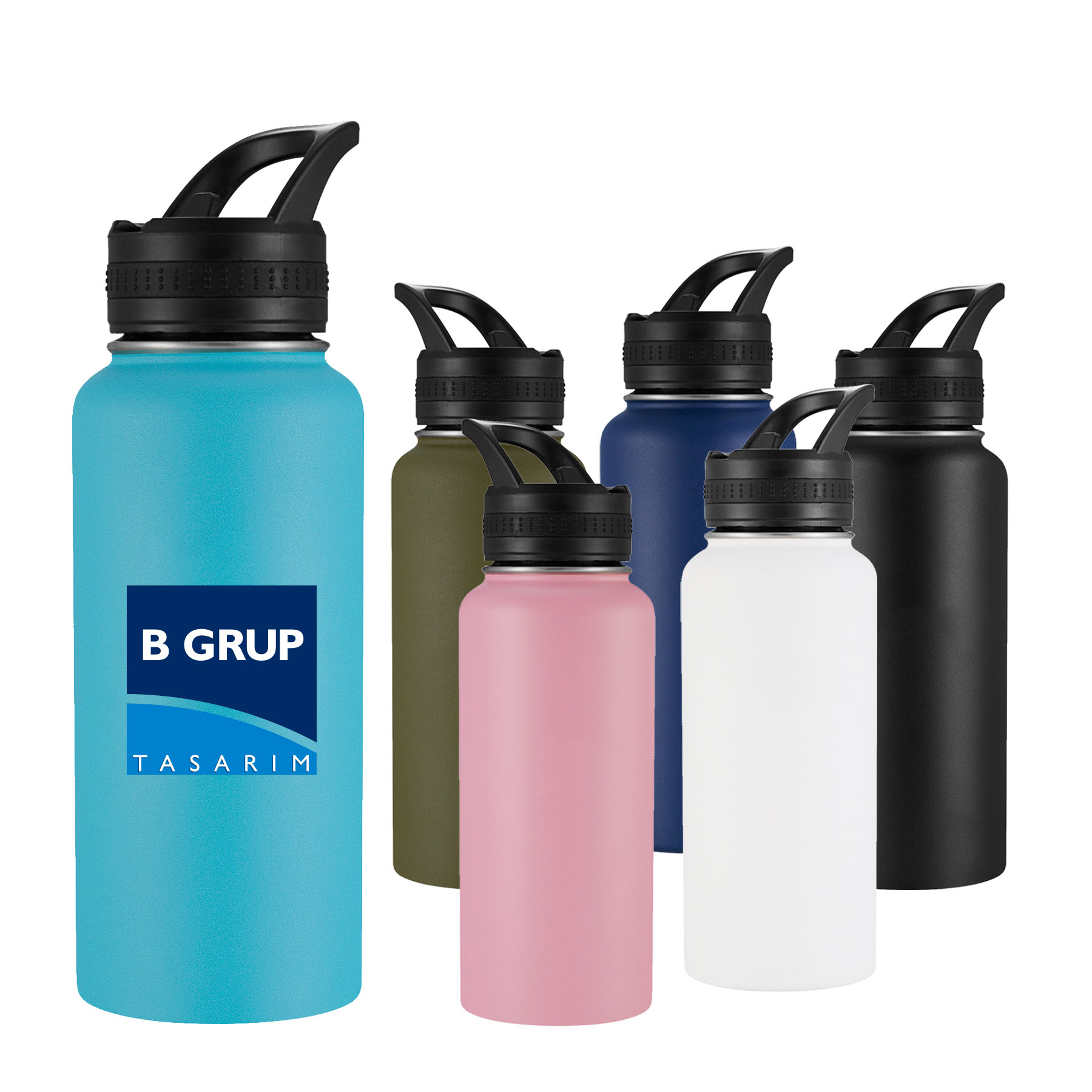 32 oz. American Style Large Mouth Bottle with Spout, custom water bottle with logo imprint 3