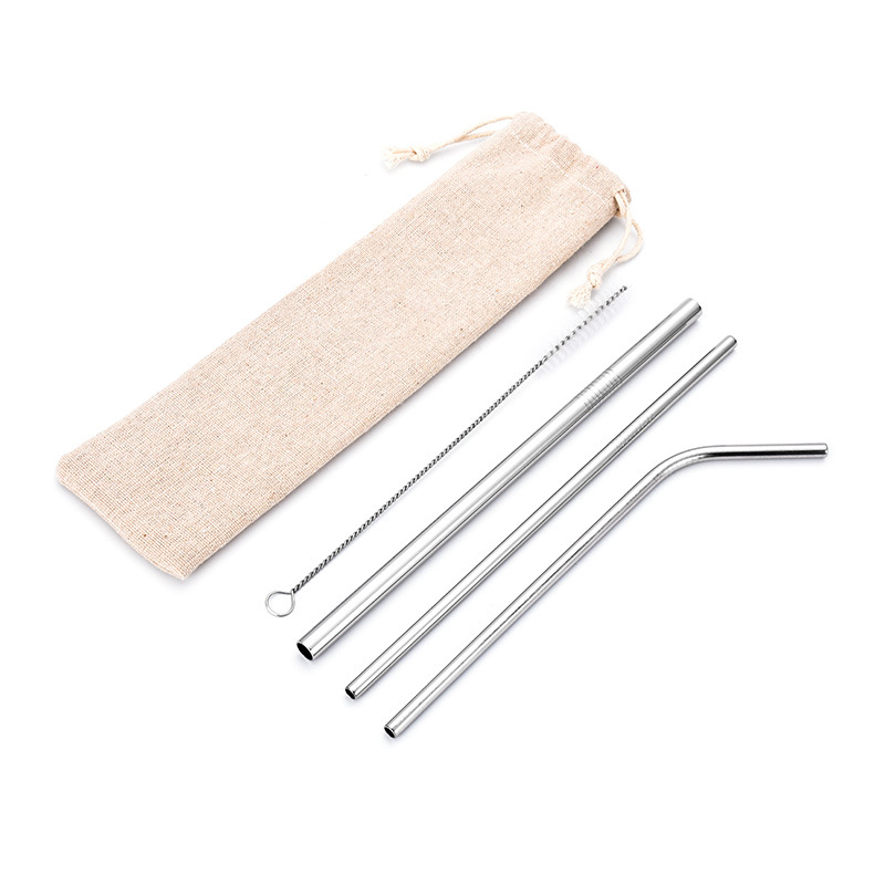 4 Stainless Steel Straw With Cleaning Brush 2