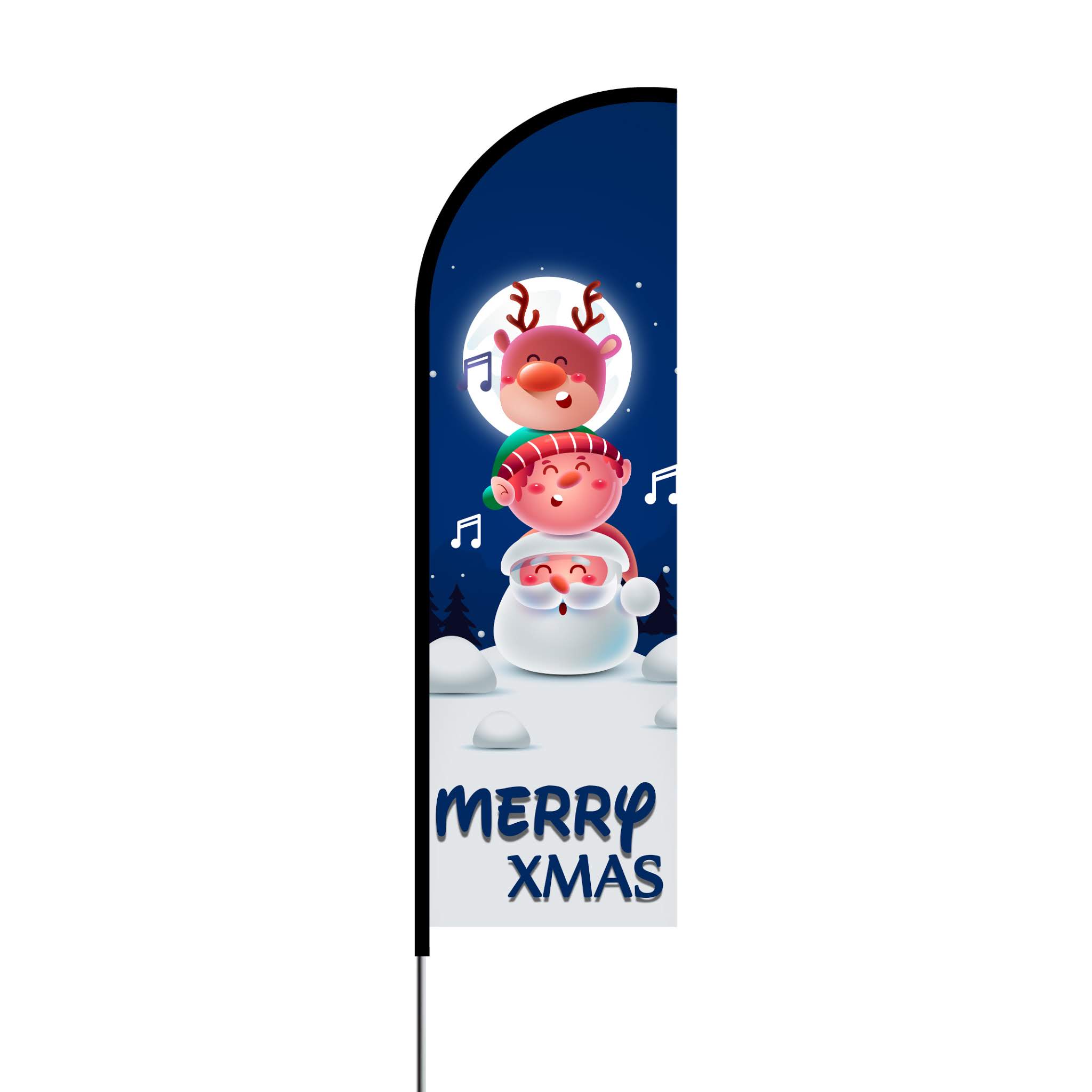 Merry Xmas Flag Kit 14' Feet Feather Flag Sign flag banner Outdoor Banner 1