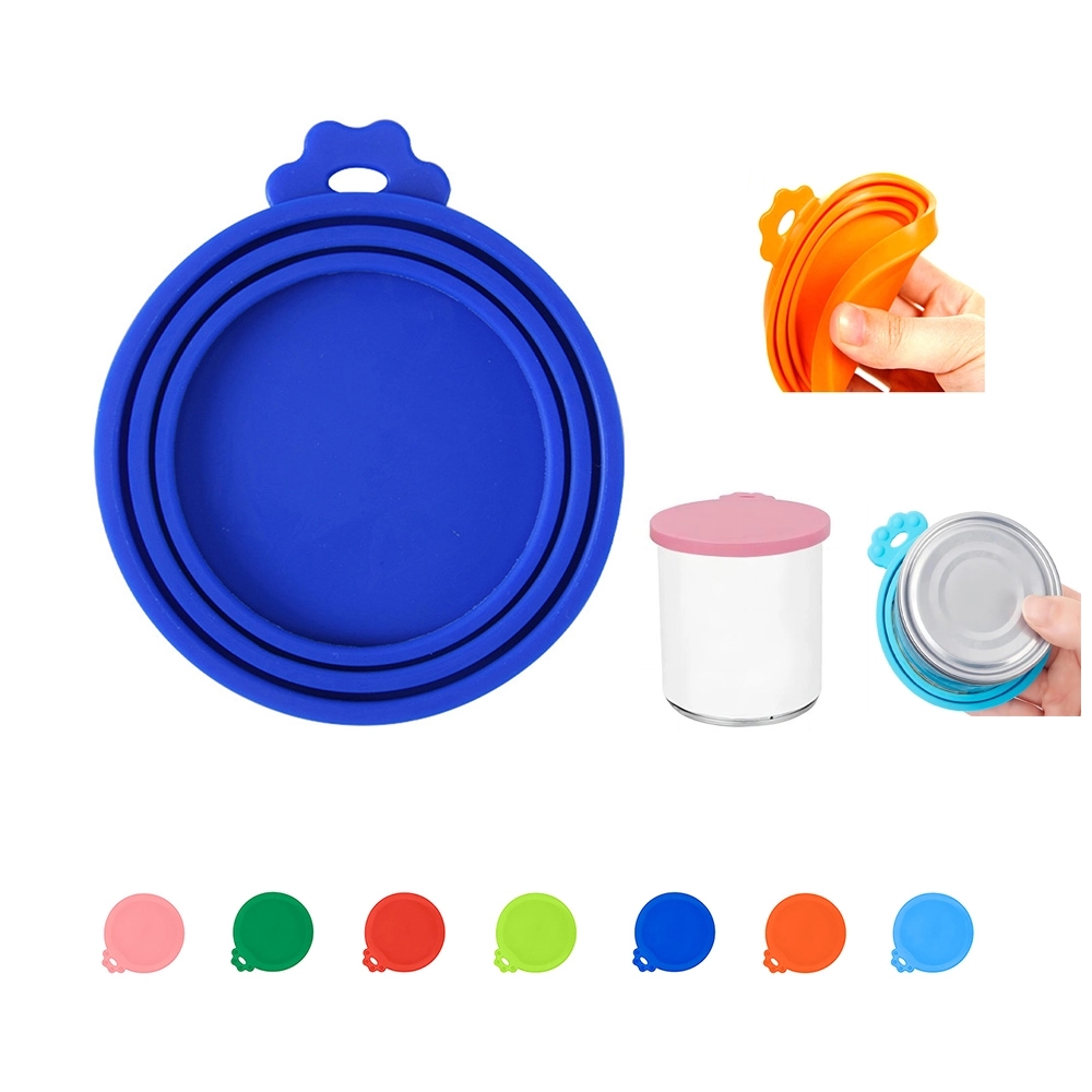 3-Step Silicone Pet Food Can Lids 3