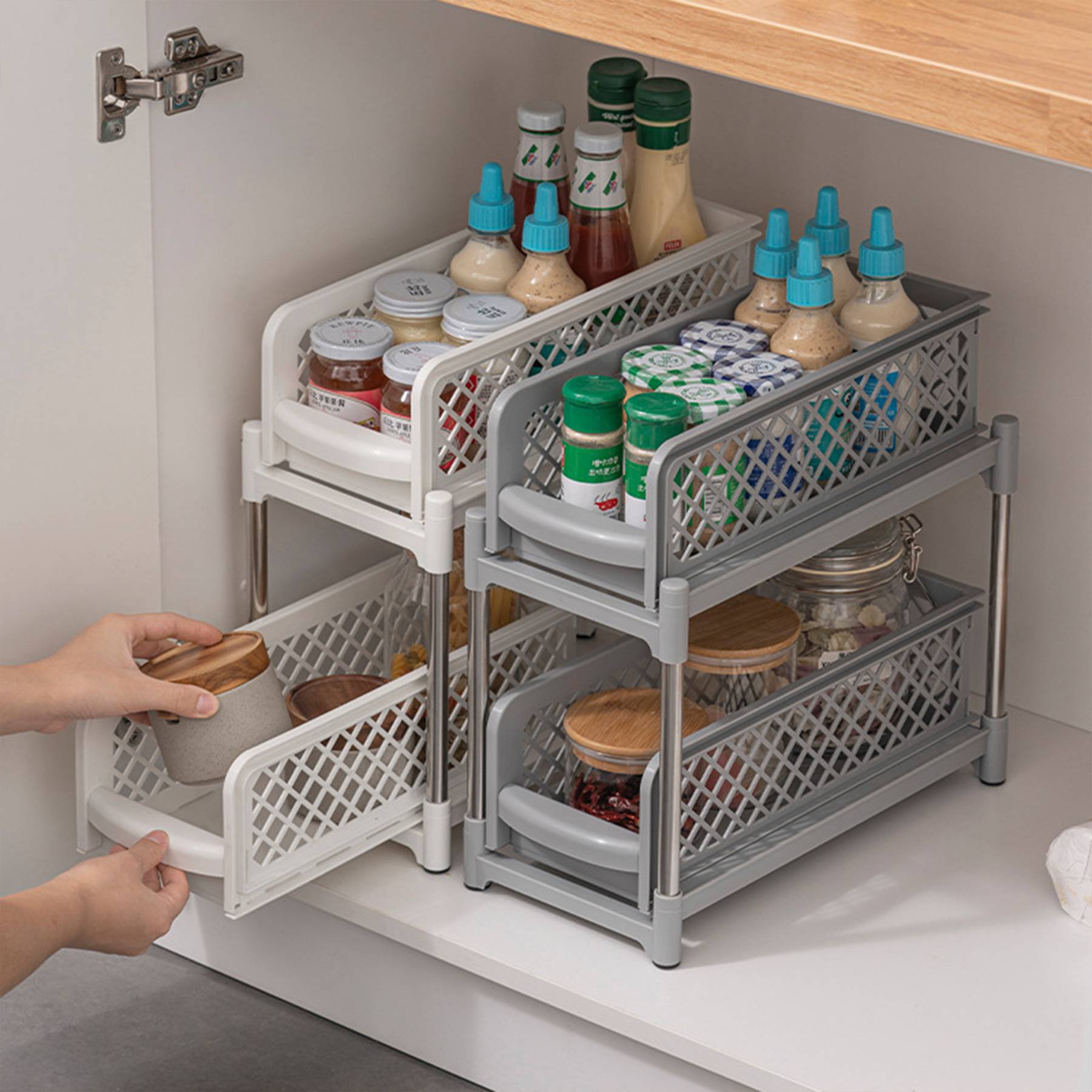 Plastic Double-Walled Drawer Shelves 1