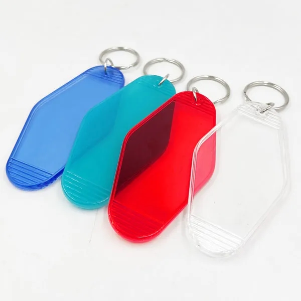 Translucent Rhombic Vintage Motel Keychain 5