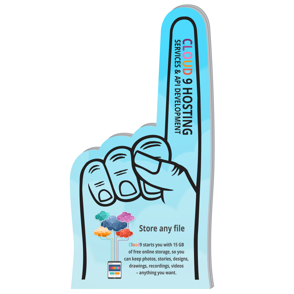 7.5" EVA Foam Hand Full Color 6