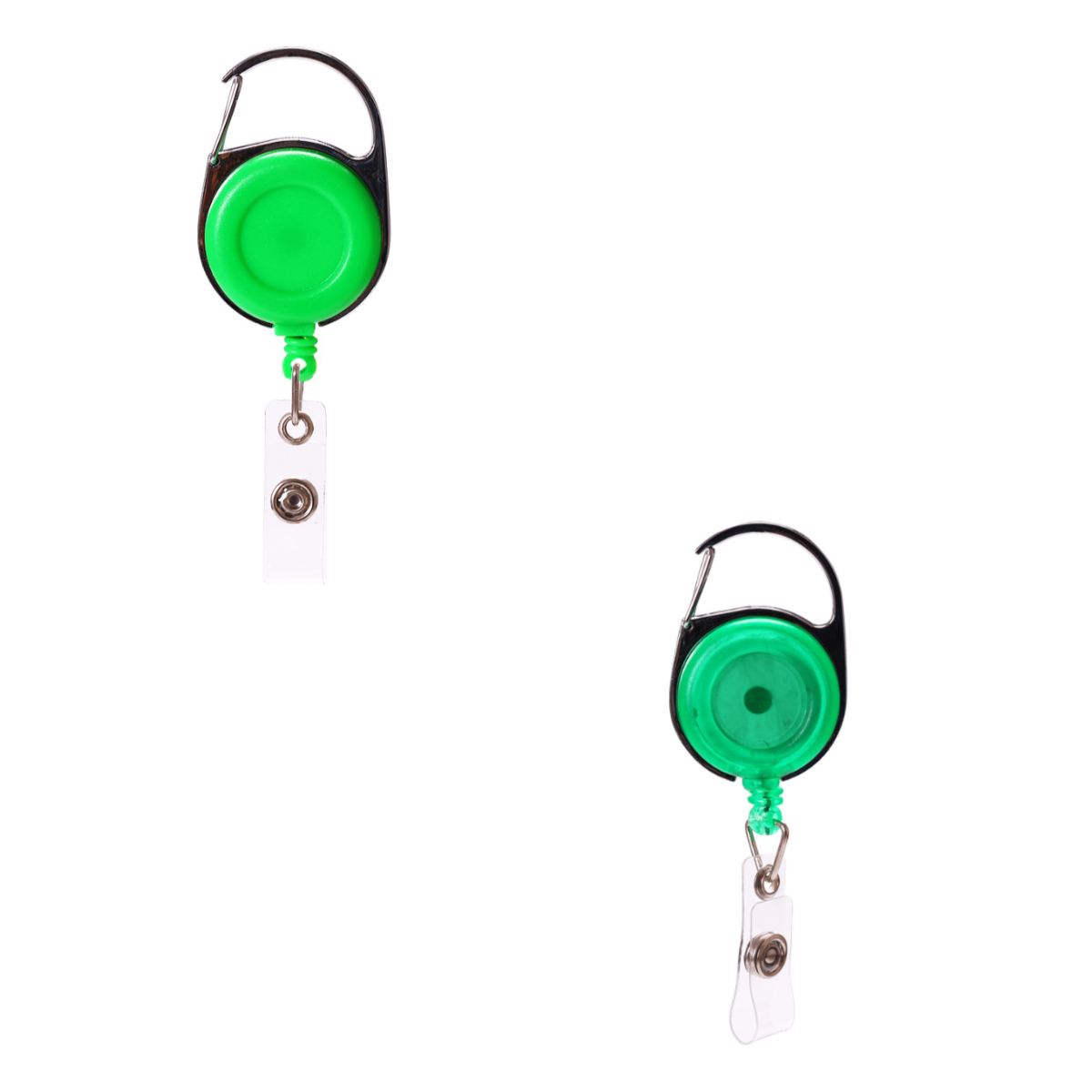 Retractable Carabiner Round Badge Reel w/ Belt Clip 6