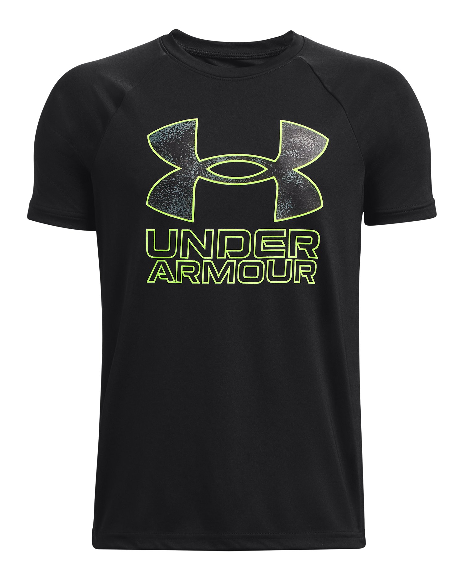 UA Tech Hybrid Print Fill Boys' Short Sleeve 35