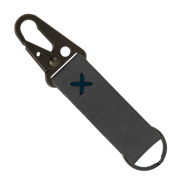 Busker Leather Keychain with Antique Nickel Carabiner 69