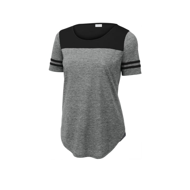 Sport-Tek Women's PosiCharge Tri-Blend Wicking Fan Tee. 9