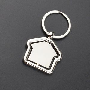 Alloy Dual House Shaped Keychain 9