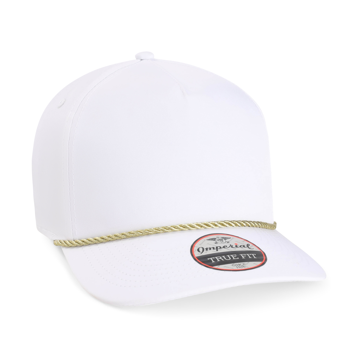 Imperial 5054 5-Panel Wrightson Performance Rope Cap w/ Leatherette Patches or Embroidery 24