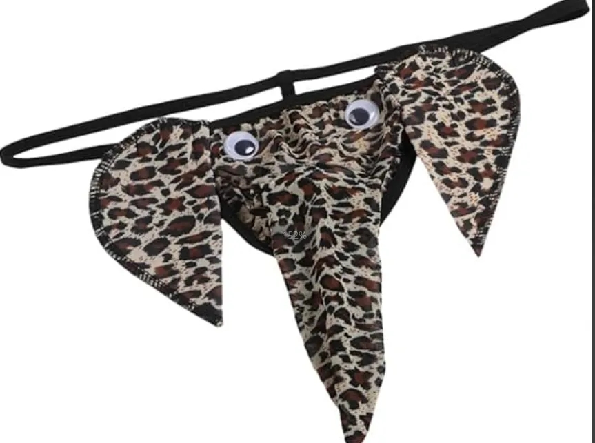 Men's Elephant Print G String Underwear 5