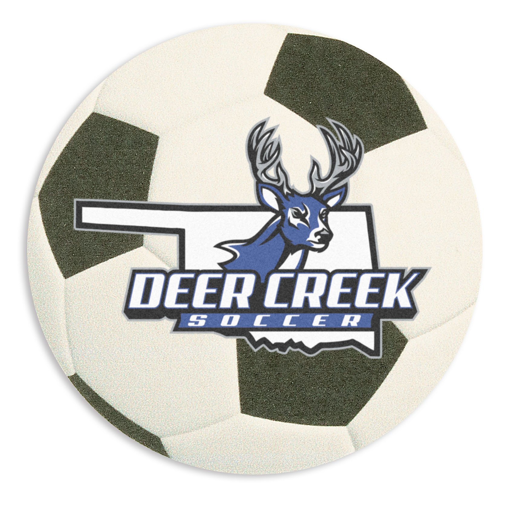 Full Color Process 60 Point Soccer Ball Pulp Board Coaster